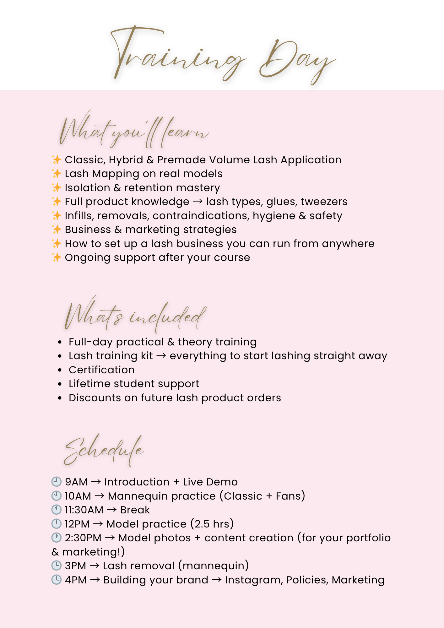In Person Beginner Lash Training